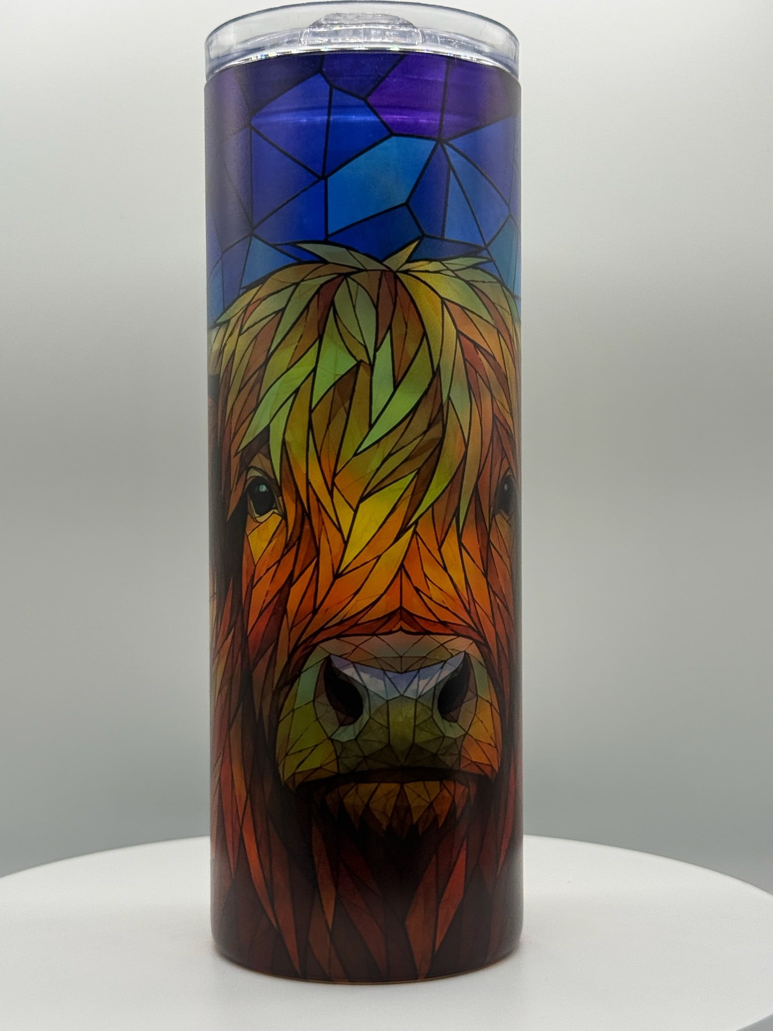 Glass printed tumbler Hyland Cow