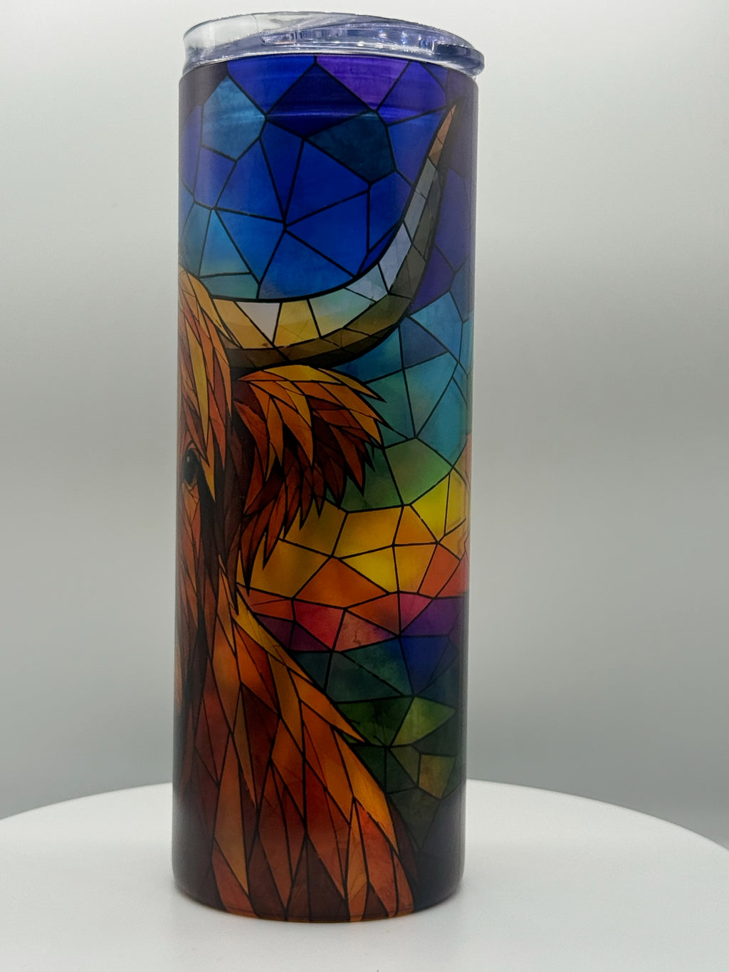 Glass printed tumbler Hyland Cow