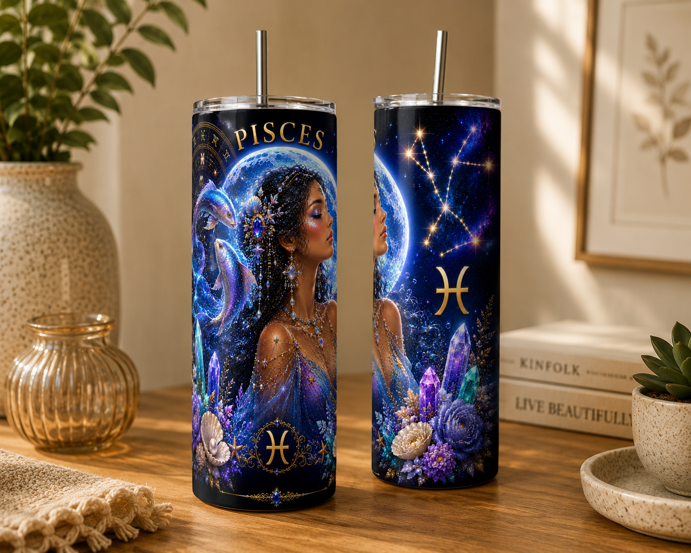 Stainless tumbler Pisces