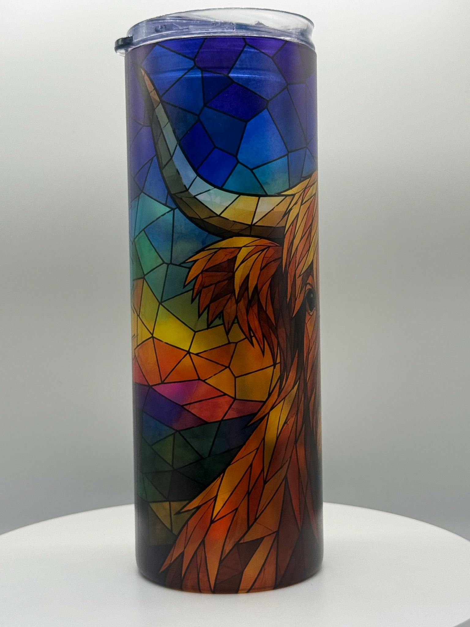 Glass printed tumbler Hyland Cow