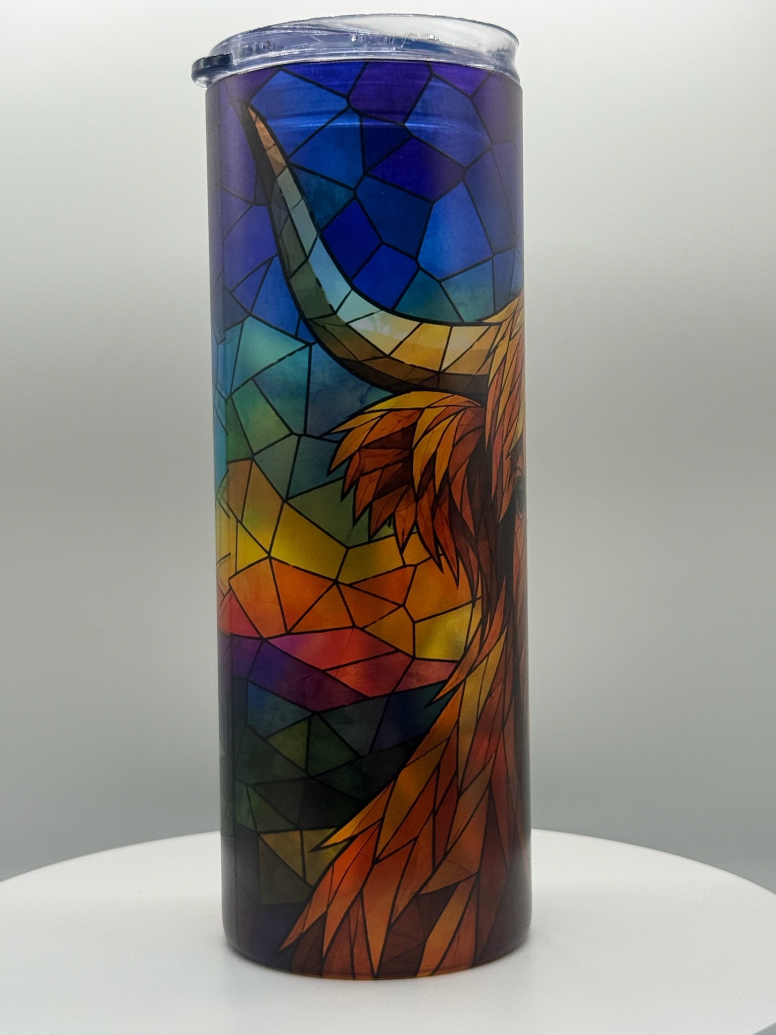Glass printed tumbler Hyland Cow