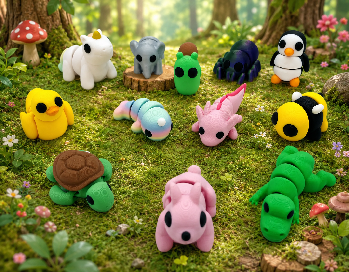 3D Printed Articulated Animals
