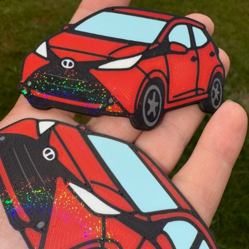 Custom 3D Printed Car Keyrings-